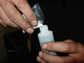 Pour Beads into Bottle